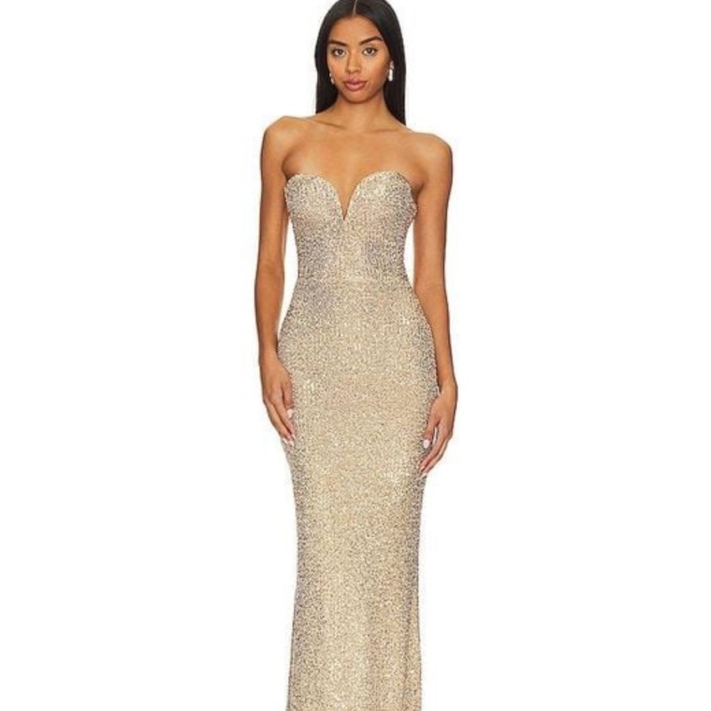 Nookie Women's Metallic Lumiere Gown (Gold)